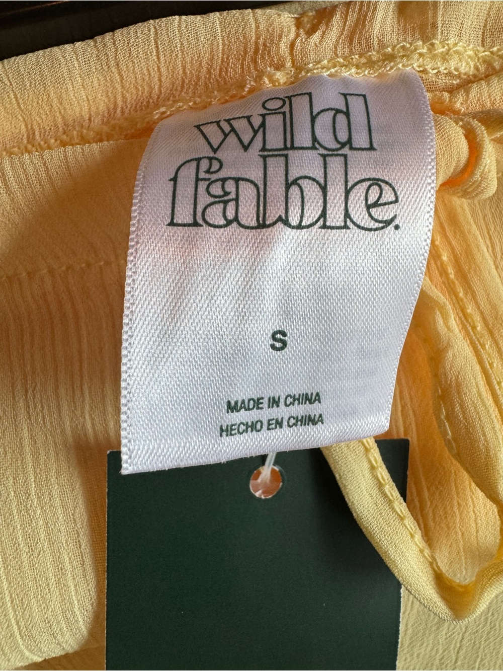Light Yellow Wide Leg Drawstring swim coverup cargo Pants small nwt - Picture 5 of 5